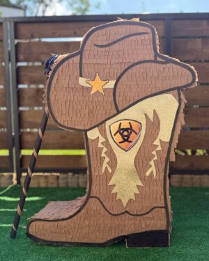 Piñata Personalizada de Bota de Vaquero