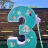 Piñata Número 3 Princesas de Hielo Personalizada