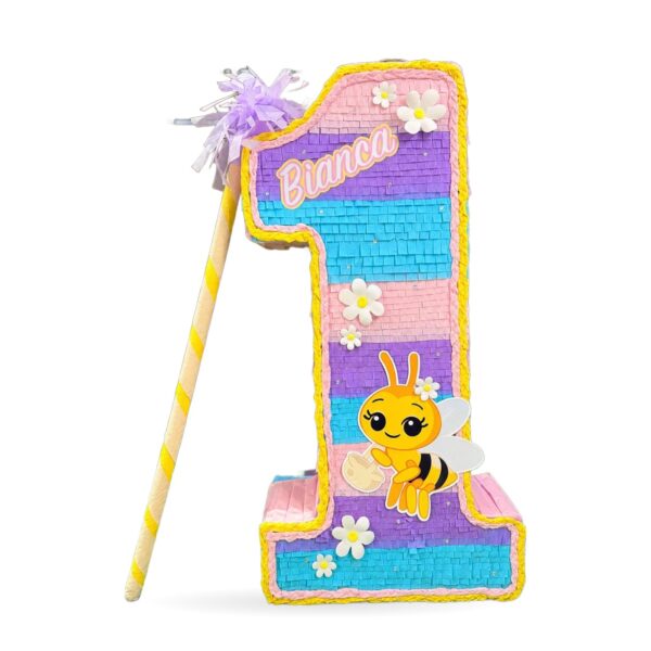 Piñata Número 1 Abejita Pastel Personalizada