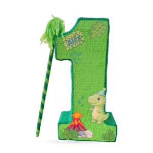 Piñata Número 1 Dinosaurio Personalizada